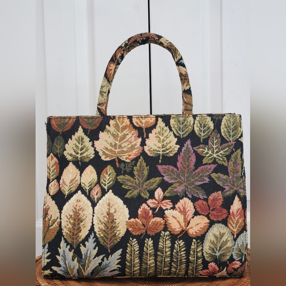 Heckathorn Design Group Vintage Fall Tapestry Brocade Style Handbag